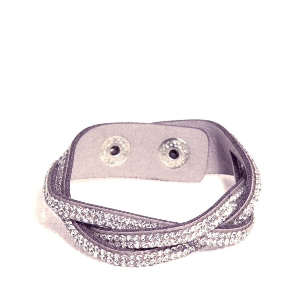 Embellished braided crystal wrap Bracelet
